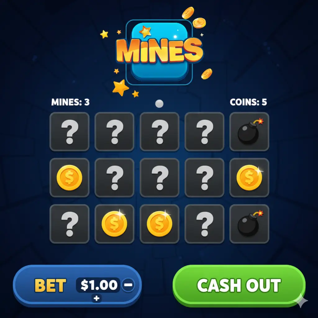 Mines Game Grid Example